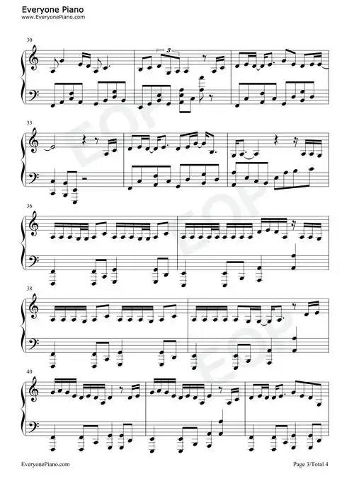 海底-完美版五线谱预览3