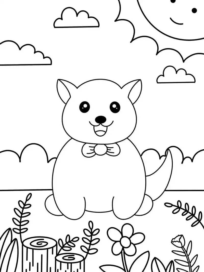 儿童画 简笔画 带线稿 #创意美术儿童画# #儿童简笔画# #儿童创意美术