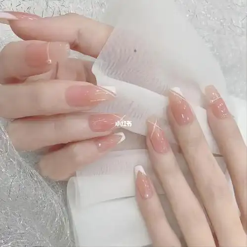 2022ins新款干净显白百搭法式裸粉色美甲
