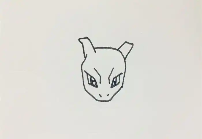 超梦简笔画步骤