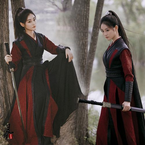 影视古装遇龙同款古装祝绪丹同款武侠汉服女侠客服侠女服古装剑客