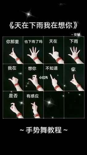天在下雨我在想你手势舞教程