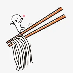 筷子夹面条卡通手绘筷子怎么画一双筷子简笔画的画法步骤图文教程简笔