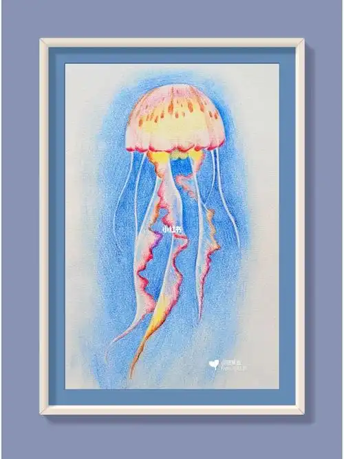 简单彩铅水母课效