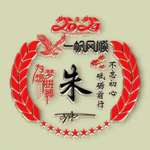 姓氏头像第837期,2024一帆风顺新款个性签名头像,请查收_评论_公众