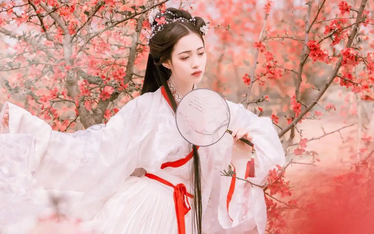 古风汉服美女淡雅迷人写真桌面壁纸