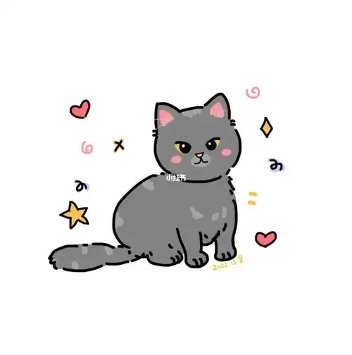 临摹改编手绘可爱小猫咪