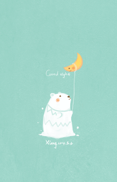 壁纸白熊可爱清新手绘gif动图_动态图_表情包下载_soogif