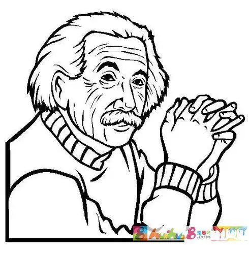 数学家爱因斯坦的简笔画