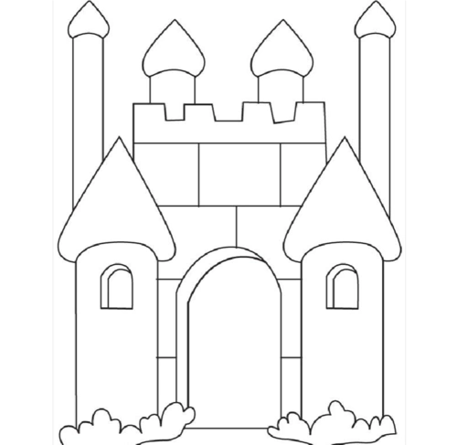 儿童幼儿奇幻城堡古堡公主王子国王涂色填色