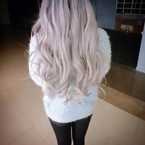 背影杀手 挑染 渐变色 接发 长发 卷发 美发 发型 美图长发及腰发型