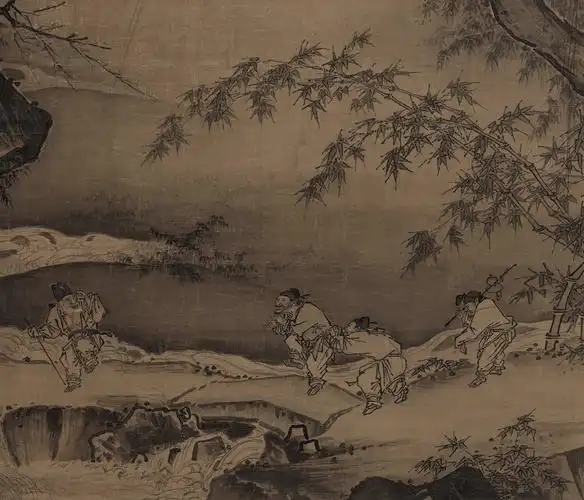 马远《踏歌图》作品分析_画面