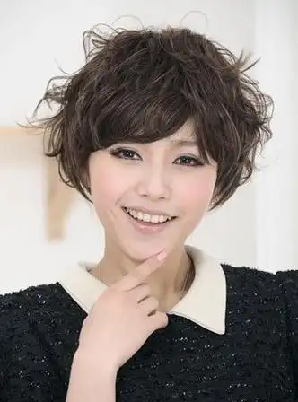 bobo头短发烫发设计 短发bobo头纹理烫发型图片