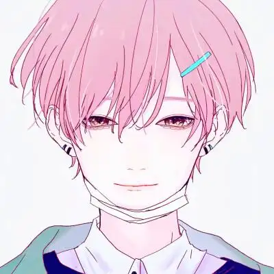 动漫男头可爱粉色