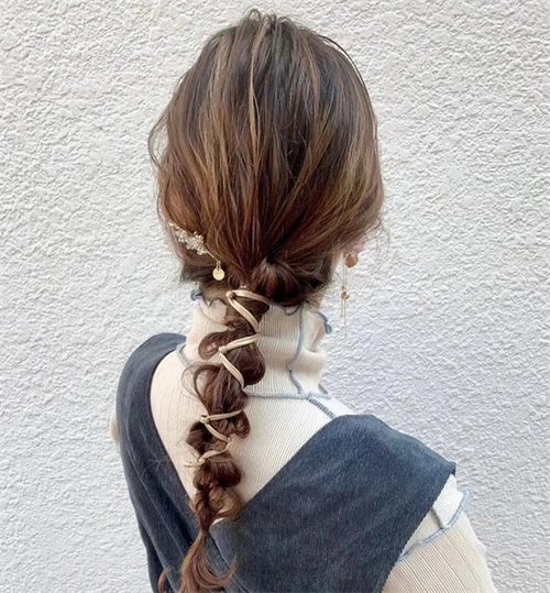 日系风长发编发 简约清新超洋气_长发发型 - 美发站