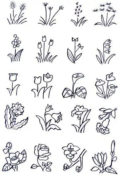 花草图片简笔画手绘花草图片简笔画花草图片简笔画手绘花草图片简笔画