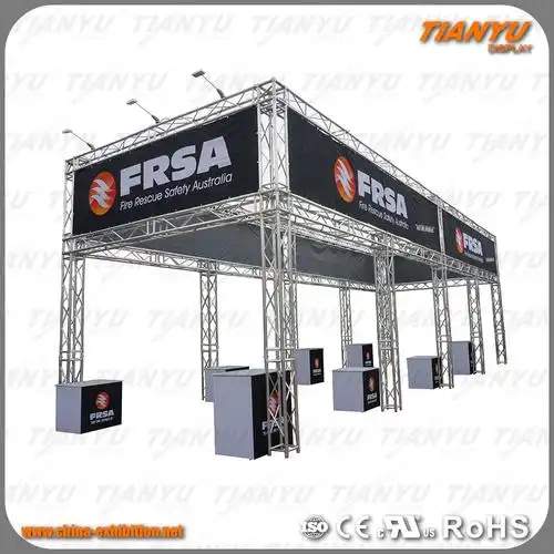 厂家供应 展示设计桁架 特装6*9桁架展位 舞台背景加厚铝合金展架