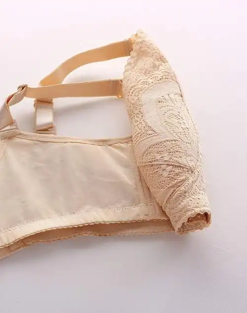 润微浮生若梦系列无钢圈精美蕾丝深v文胸肤色