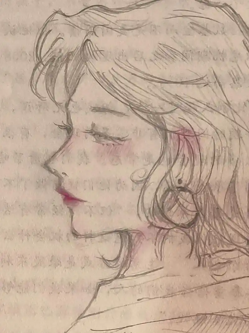 法式侧脸和古风侧脸 侧脸真的好难画,这幅还算可以吧