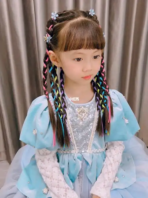 软萌甜酷彩绳编发教程