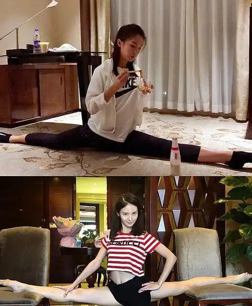 刘诗诗的一字马宋茜的一字马都输给她的空中一字马