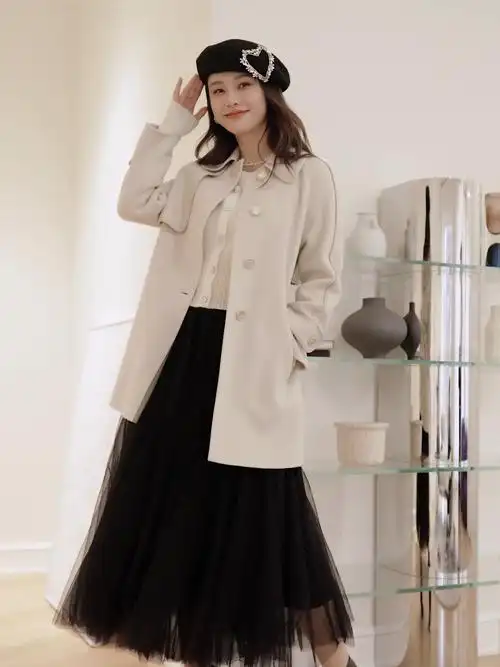 ootd温柔米色系大衣高级搭配