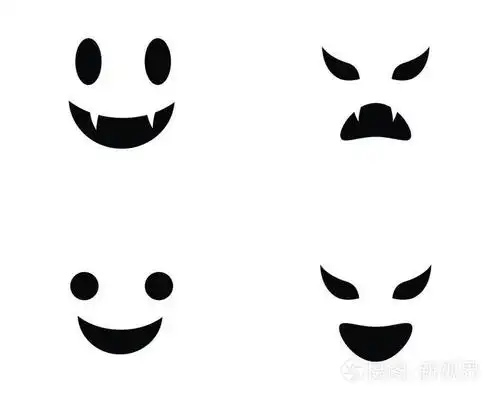 平面设计字符的鬼图标矢量图解