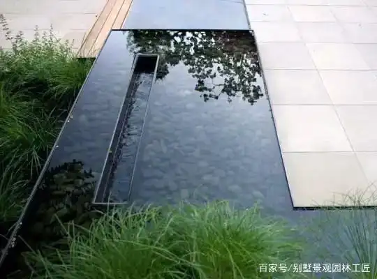 别墅庭院花园景观设计,院子里灵动小水景显花园式的艺术生活