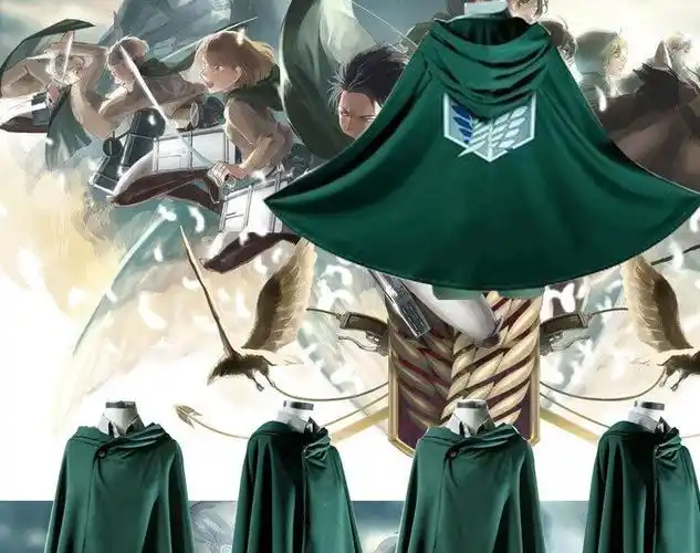 cos披风进击的巨人艾伦三笠兵长调查兵团斗篷化妆舞会万圣节 xxl 特惠