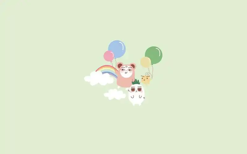 极简创意卡通人物图片桌面壁纸