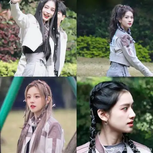 奔跑吧女明星全员编发##奔跑吧女明星全员编发造型
