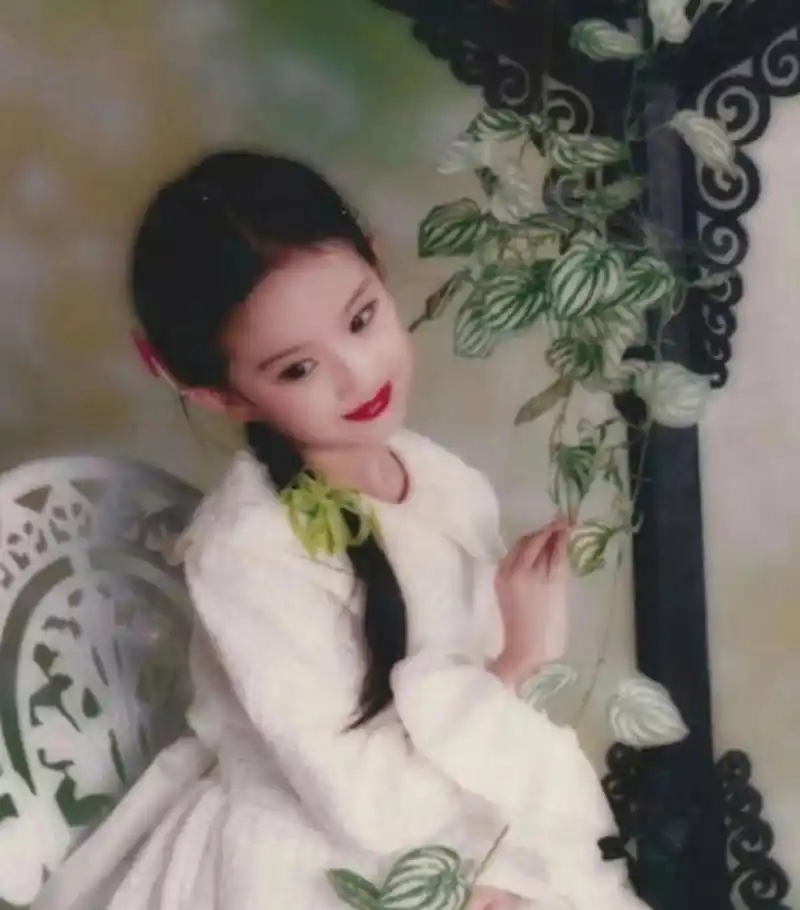 刘亦菲童年旧照,一看从小就是美人胚子!