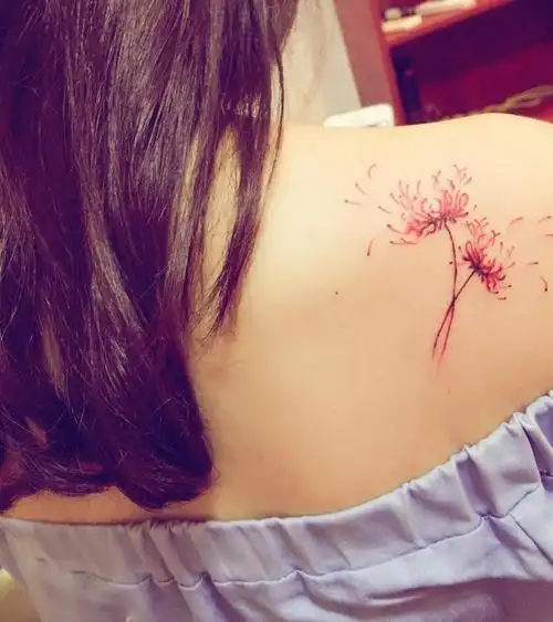 彼岸花_纹身图案手稿图片_李慧的纹身作品集