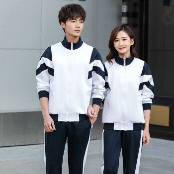 电鸥2022春秋新款中学生蓝色白色校服套装初中高中生团体服班服统一