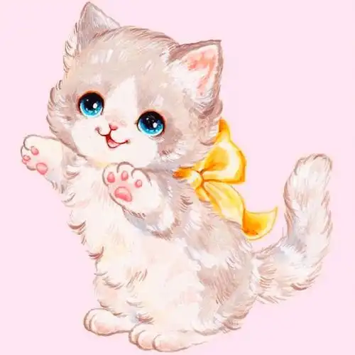 可爱小动物  #猫咪  #兔子  #小熊  #水彩画 #卡通画 #素材分享