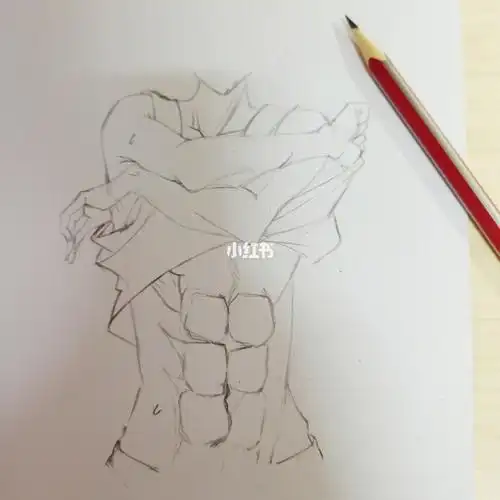 男生的肌肌简笔画