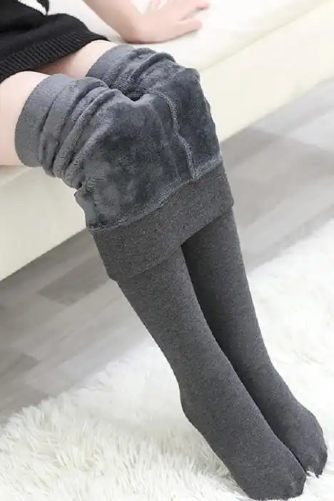 儿童连裤袜秋冬加绒加厚外穿白色舞蹈袜子女童打底裤子春秋长筒袜