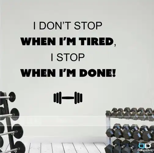 励志健身房英文字母墙贴创意激励标语个性装饰墙贴