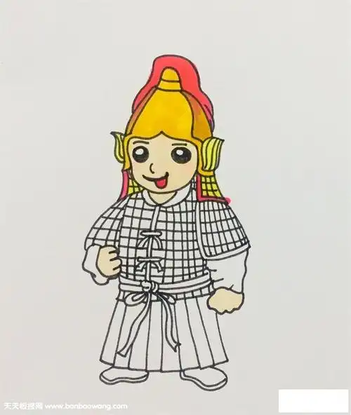 古代将军怎么画-儿童简笔画大全