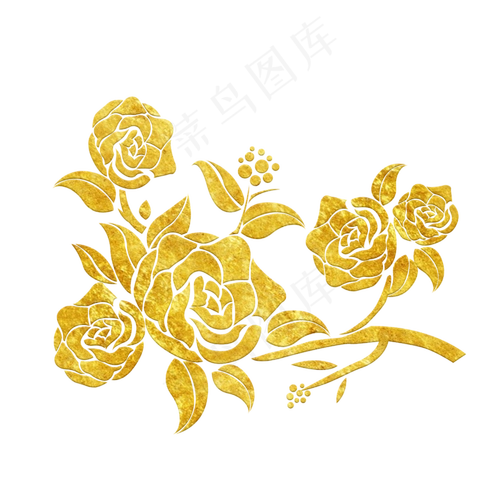 花纹 烫金黑色烫金元素婚帖烫金素材中国烫金风格元素花纹鲜花花纹