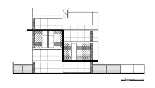 墨西哥constitución 8公寓住宅北立面图