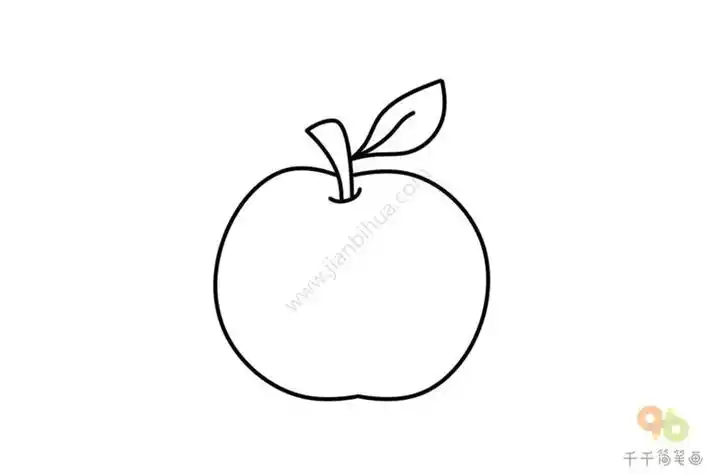 切开的苹果简笔画苹果简笔画画法多吃苹果身体好简笔画苹果简笔画教程