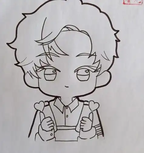 王一博头盔简笔画