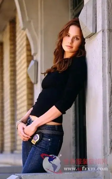 《越狱》,《行尸走肉》女主sarah wayn蓝裙出席活动