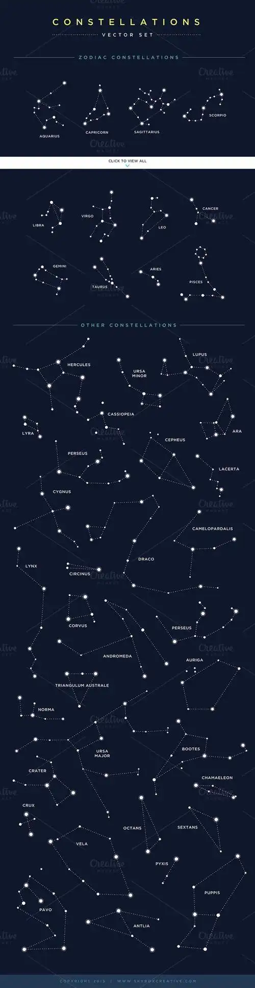 黄道十二宫星座几何形状星盘图矢量/png设计素材[ai189]-淘宝网