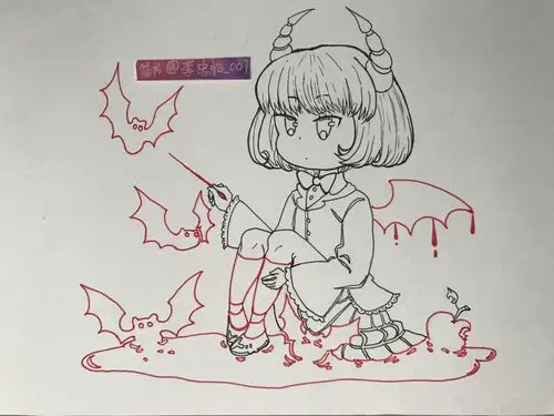 画の喃喃自语(179)—恶魔女孩