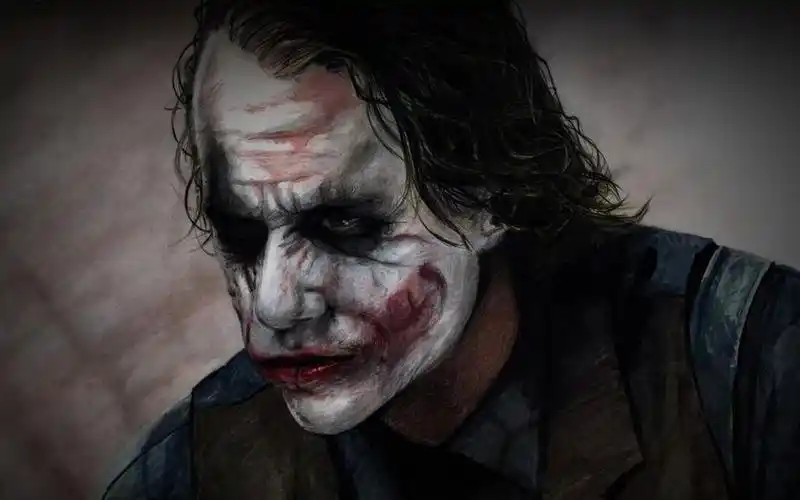 板绘小丑绘画视频致敬希斯莱杰蝙蝠侠中最完美的小丑