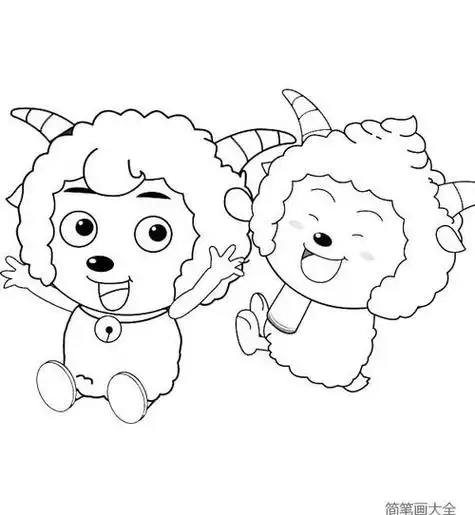 动漫人物喜洋洋简笔画步骤