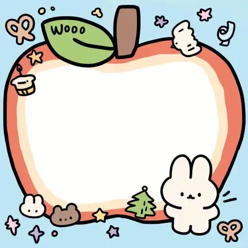 小兔苹果头像图片框diy