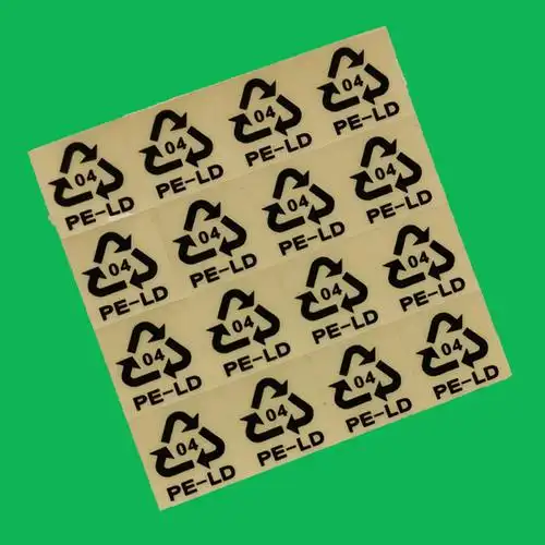 厂家直销现货12mm透明peld04回收标签贴纸 塑料制品分类回收标识